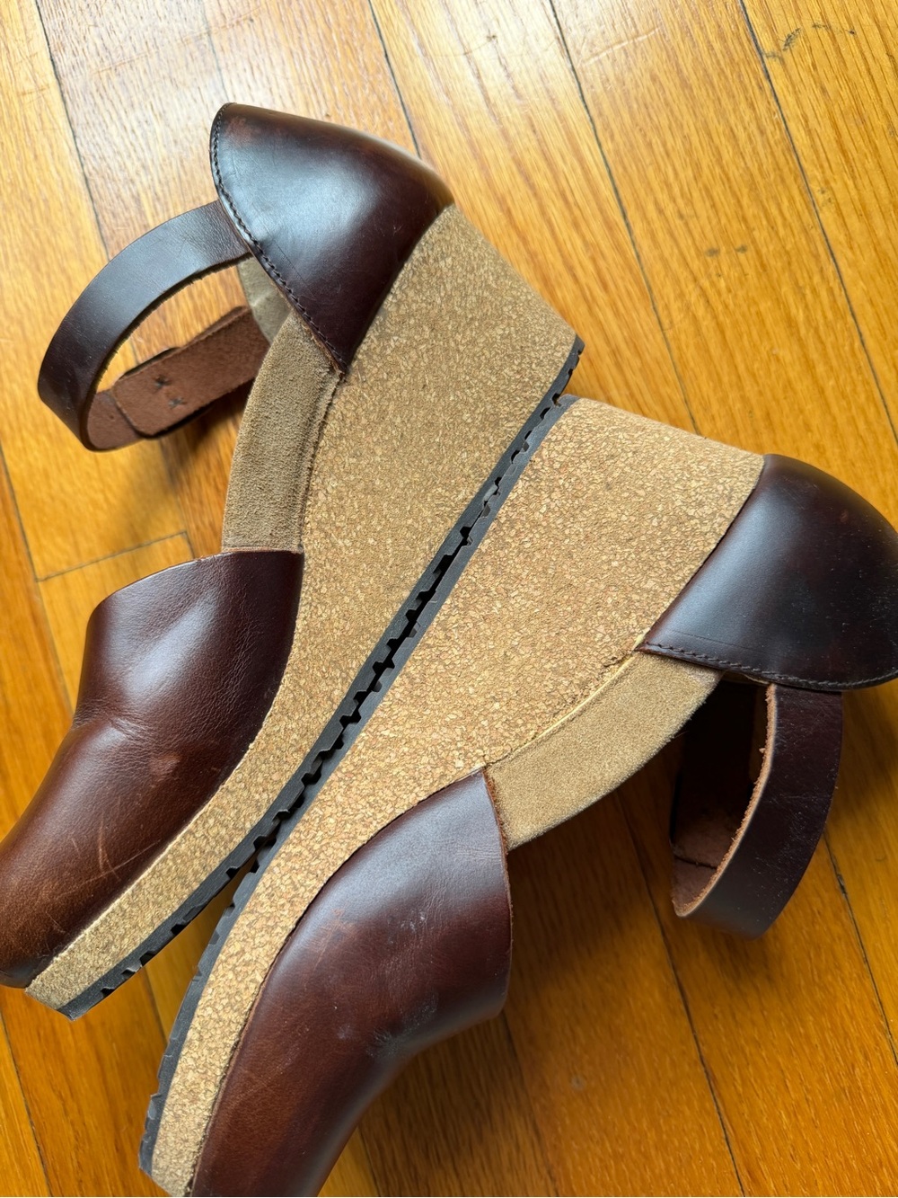 Papillio by Birkenstock Mary Brown Leather Ankle-Strap Sandals - Picture 5 of 5